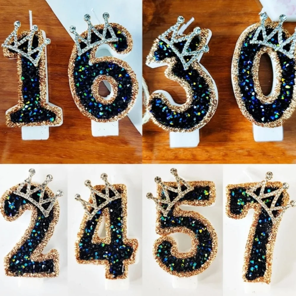 Glittery 40th Birthday Cake Toppers